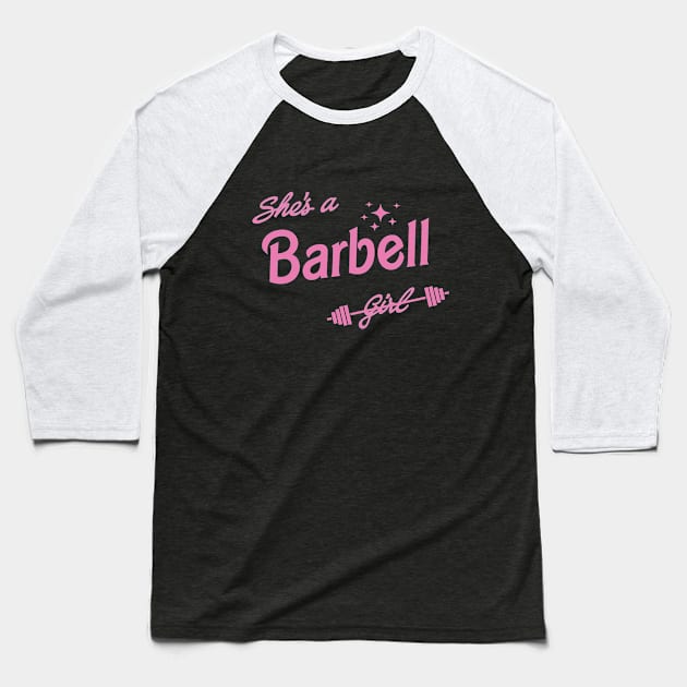 she's barbell girl Baseball T-Shirt by l designs